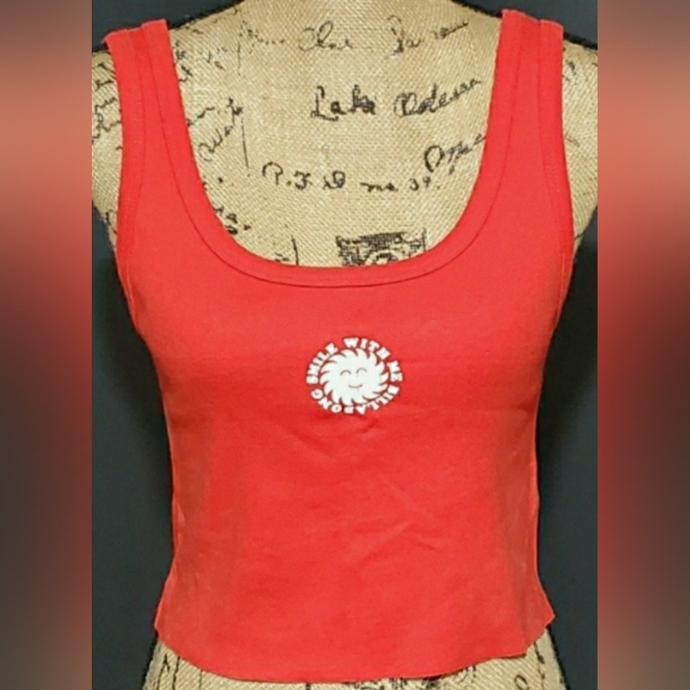 ♦️"SMILE WITH ME" Billabong Fitted Crop Tank Top♦️